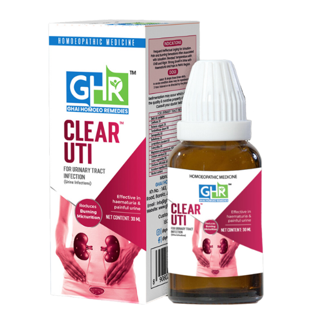
        Clear Uti drop
 – Ghai Homoeo Remedies